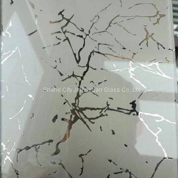 Clear and Colored Acid Etched Glass/Frosted Glass/Sandblasted Glass for Bathroom photo-4
