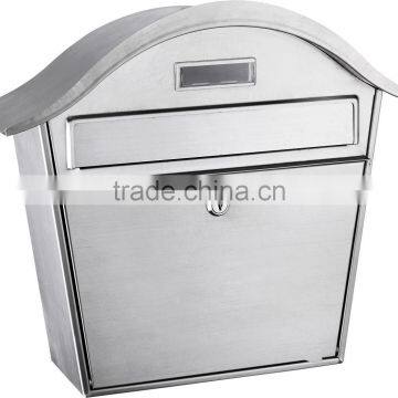 FQ-127 Classic Stainless Steel Mailbox,Lockable Letterbox,wall mounted mailbox