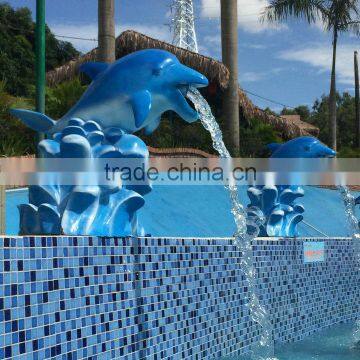 Fiberglass dolphin waterpark decoration