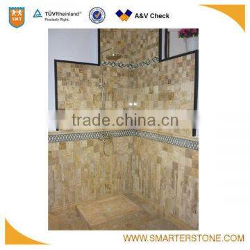 Antique travertine tile for bathroom decorating