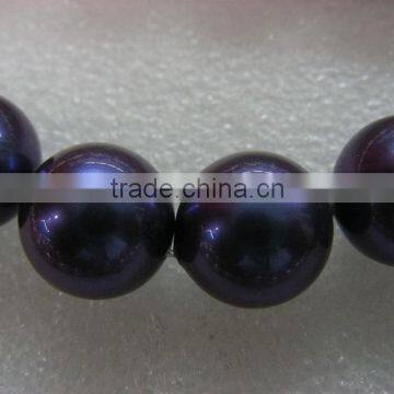 11-12mm big dark blue freshwater pearl strand