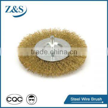 Abrasive wheel brush with shaft mounted