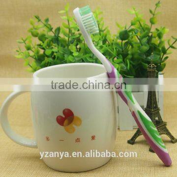 Rubber Handle Teeth Whitening High Quality Nylon Bristle Adult Toothbrush photo-6