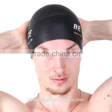 Hot Selling Newest Design Silicone Material Adult 3D Swim Cap (CAP-1400)