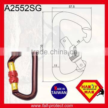 28KN D Type Aluminum Mountain Climbing Carabiner With Screw Lock photo-4