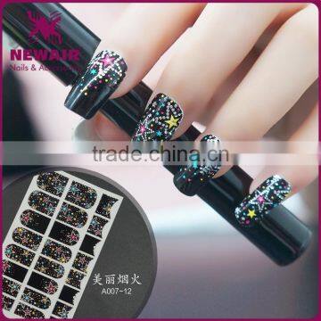 Newair 2D new style customer nail wraps, nail foil sticker