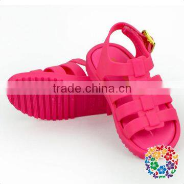 Cheap Summer Beautiful Baby Girls Rubber Sandal Cute Hot Pink Sandals For Girls Wholesale Children Sandals photo-2