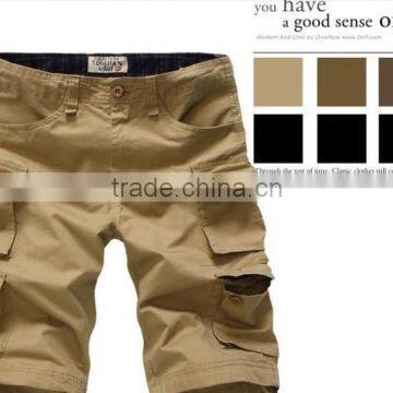 MENS MILITARY STYLE MULTI POCKETS MEN SOLID COLOR CARGO SHORTS