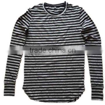 Wholesale Base Long T-shirt Thin Long Sleeve Stripe T-shirt