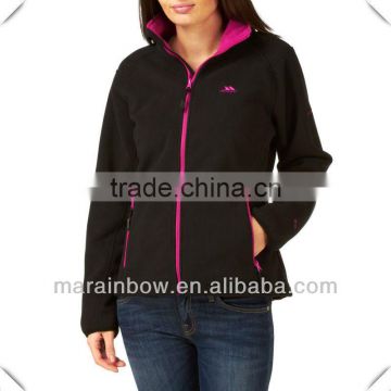 Ladies' Prety Full-zipper Jacket with Pouch Pockets