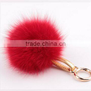Myfur Custom Beautiful Colors Large Fox Fur Ball Phone Pendant Fox Fur Pompom Key Chain photo-5