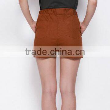 EY0586P High Waist Fashion Design Hem Shorts for Women Wholesale photo-3