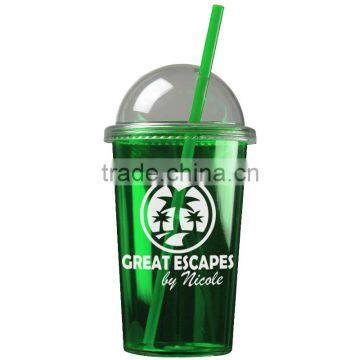 USA Made 20 oz Single Wall Acrylic Tumbler With Dome Lid And Straw - BPA/BPS-free and Comes With Your Logo photo-5