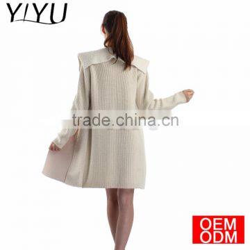 Wholesale 2017 Fall Winter Women Turndown Collar Knitted Long Cardigans Sweater photo-5