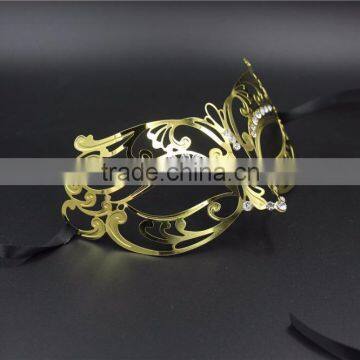 Metal Filigree Venetian Masquerade MardiGras Party Diamante Eye Mask photo-2