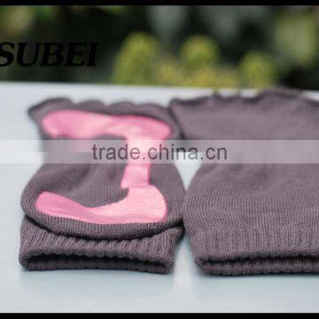 Support & Open Toe Non-slip Breathable Cotton Knitted Yoga Pliate Socks photo-2