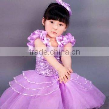 2015 newest style hot purple tule tutu-girls New Year gift dance costumes