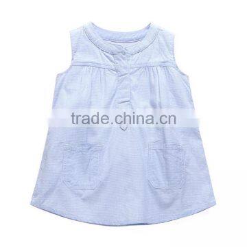 Frock design swing vest dresses pictures summer denim blue cotton baby dress girls