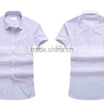 The new 2016 summer men's short sleeve shirts Business professional tooling no-iron white stripe shirts han edition