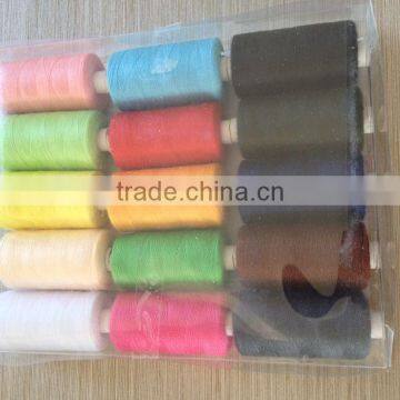 15pcs in Clear Box Paper Tube Polyester Sewing Thread photo-2