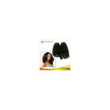 Deep Wave Remy Brazilian Human Hair Extensions Weft , 16 Inch