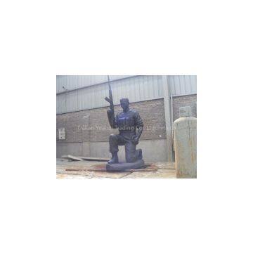 Beautiful Cast Brass Soldier Statue Sculpture photo-3