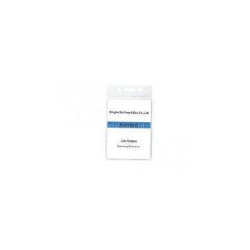 Portrait Transparent clear ID card, name card and Conference Name Badge Holders 30299