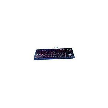 106 Keys Backlight Black Metal Keyboards Military With Trackball