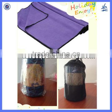 2016 Alibaba wholesale microfiber sports yoga towel with mesh bag