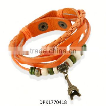 Leather Bracelet Crystal For Men Leather Cuff Bracelet