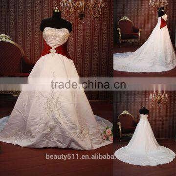 IN STOCK Off-The-Shoulder wedding dress sleeveless flower ball gown bridal dresses SW100