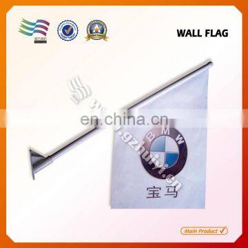 outdoor lamppost hanging flag