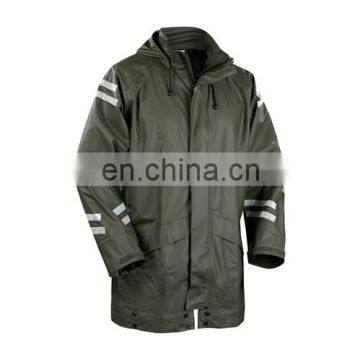 manufactures Waterproof Breathable PU rainwear Rain Coat for workers