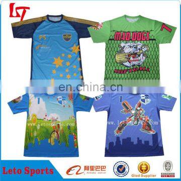 Wholesale sublimaiton custom kids cartoon t shirt