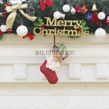 Newest Christmas Tree Decoration Party Supplies Santa Claus Snowman Elk Stocking