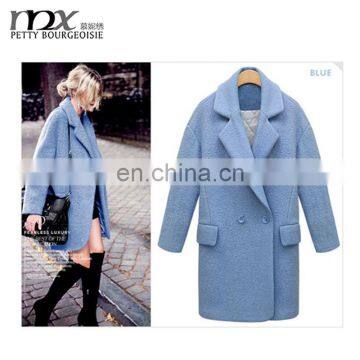 High quality 2015 hot selling item ladies long coats wool winter jacket