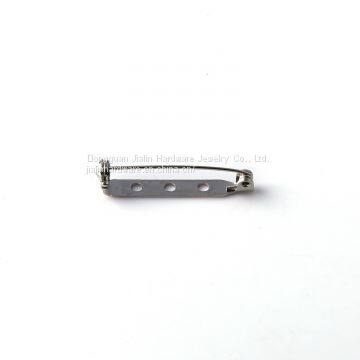 32mm nickel plated badge clip iron safety pin, great for making name badges, medal emblems