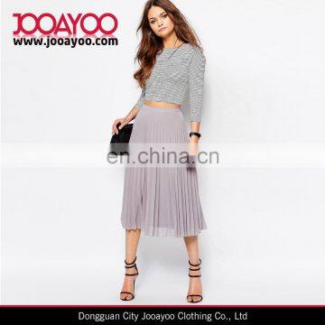 New Look Ladies Summer Classic Pleated Midi Chiffon Skirt
