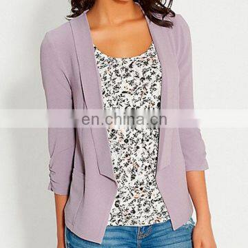 Hot selling high fashion chiffon blazer women