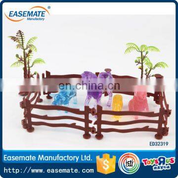 Hot Selling Kid Farm Toy Crystal Poultry Animals With fence