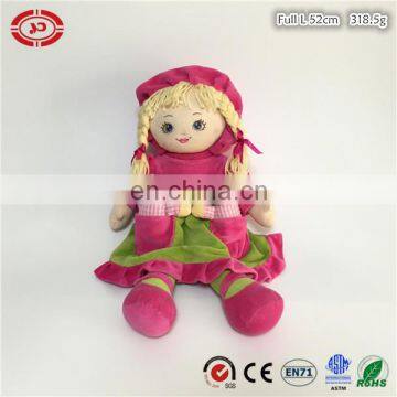 Girl doll plush pink soft stuffed custom quality toy