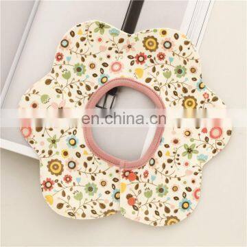 Wholesale Price Bandana Bib Cute Flower Shape Cotton Soft Bandana Bib photo-2