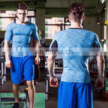 Breathable Comfortable Man Sports Tight Workout Exercise Fitness Shirt Clothing photo-5