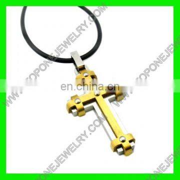 2014 Latest Design gold filled crosses pendants necklace for men China Best Steel Jewelry Manufacturer