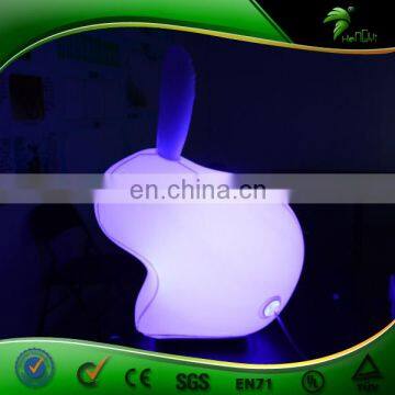 PVC Cute Inflatable Rabbit with LED Lighting for Easter Decoration , Inflatable Bunny Replica Lighting for Advertising