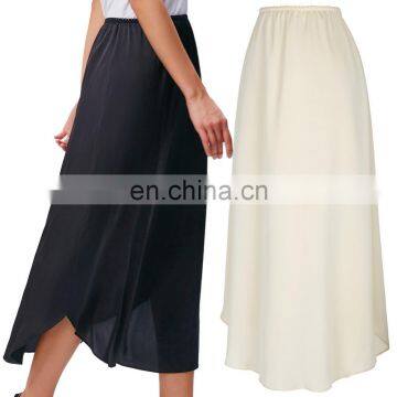 Kate Kasin Women's 35" Comfortable Champagne Satin Waist Slip Half Slip Undergarment KK000264-2 photo-6