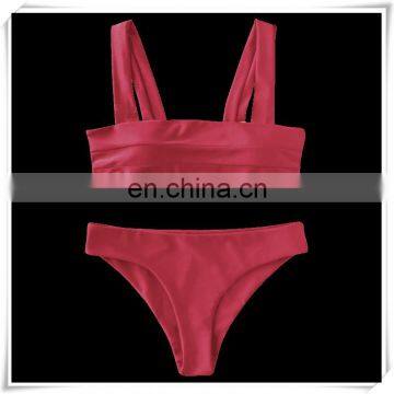 Latest Fashion High Quality Hot Sex Girls Red Padded Bikini Swimwear