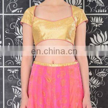 Beautiful Lengha Set With Golden Prints Lengha Set With Golden Prints photo-4