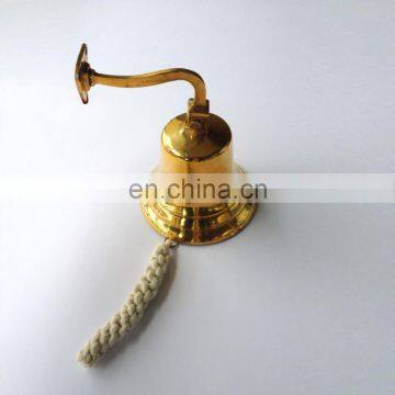 nautical brass ship bell solid brass bell 5 inch bell with rope lanyard