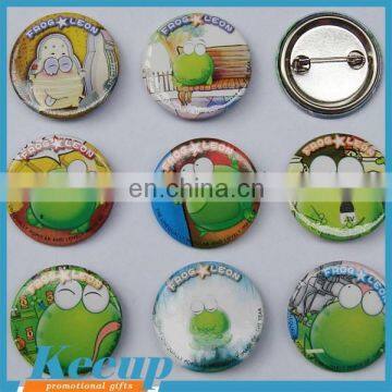 Customized printed custom tin button badge